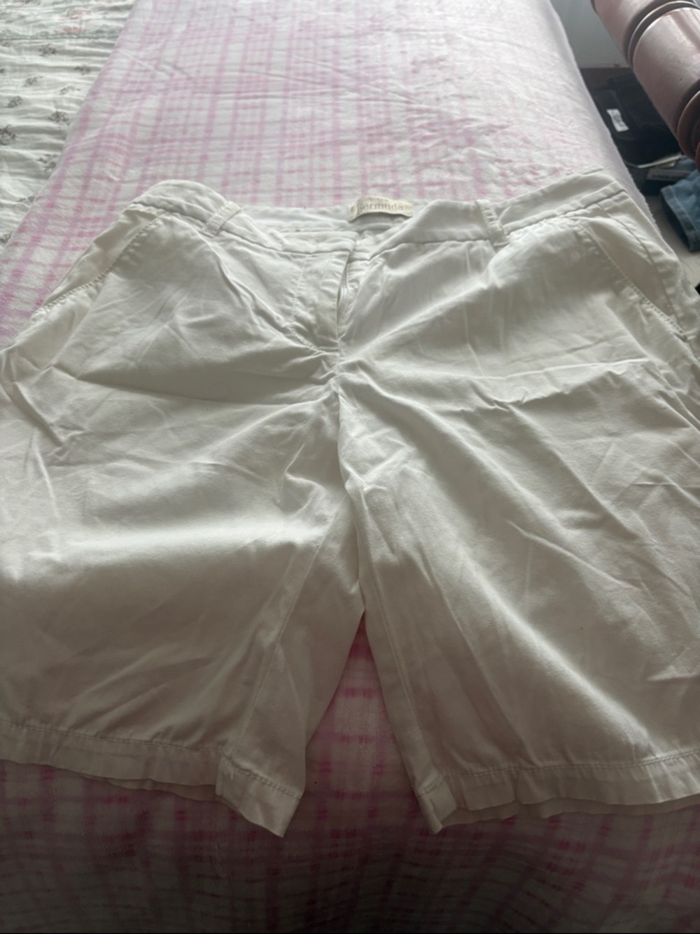 J. Crew White Bermuda Shorts